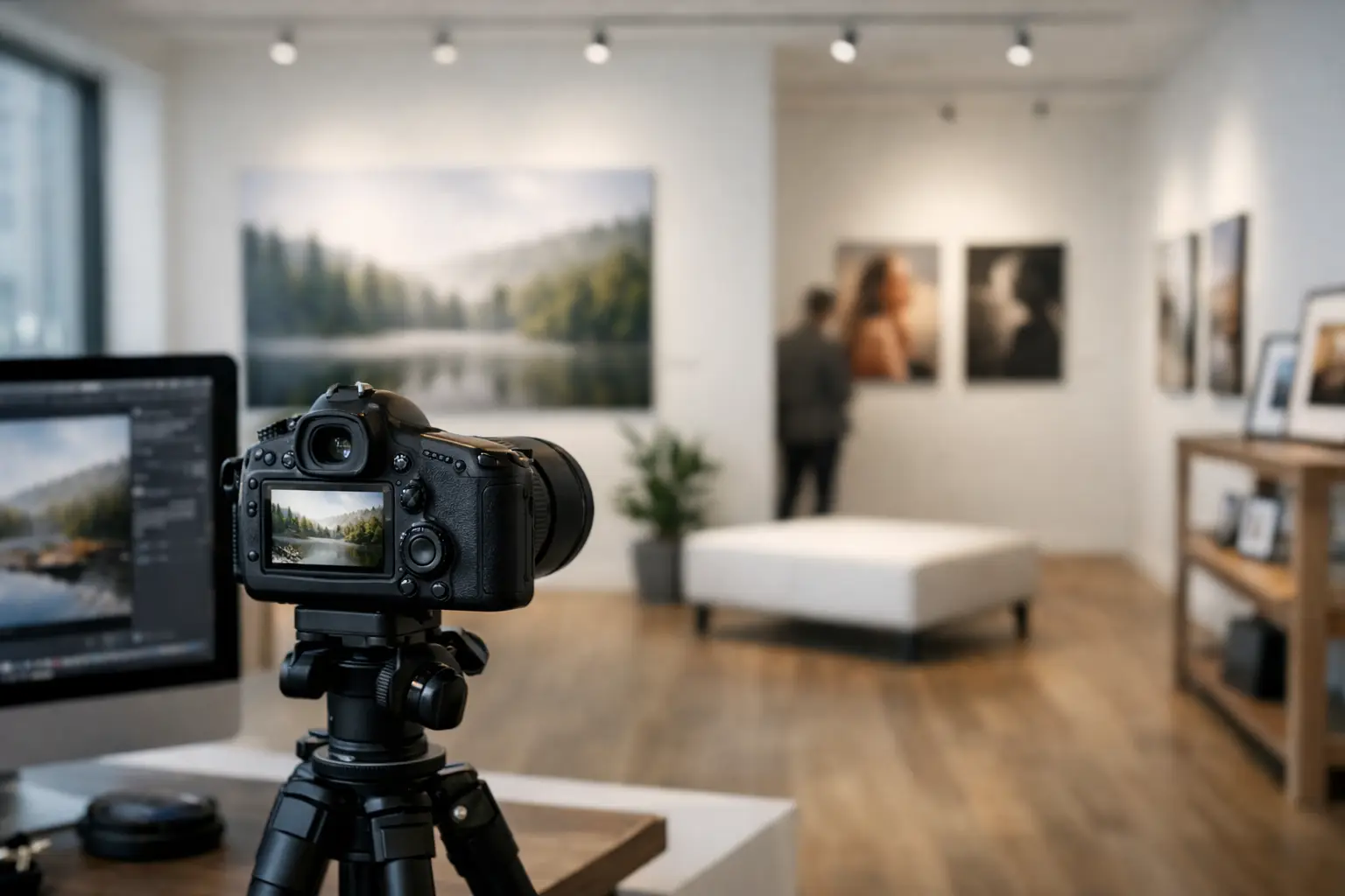 Przewodnik po galerii z własną marką fotografa
